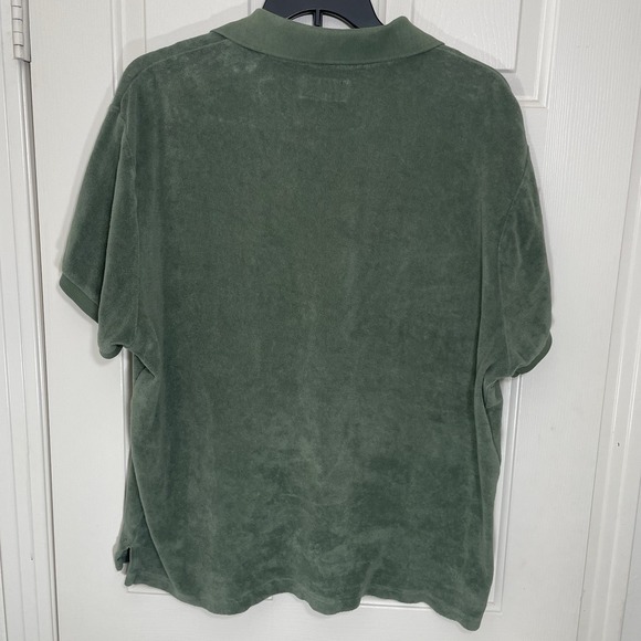 Bonobos Terry Cloth Polo Shirt Men XL Green Pineapple Towel Preppy Beach Coastal - Picture 3 of 7